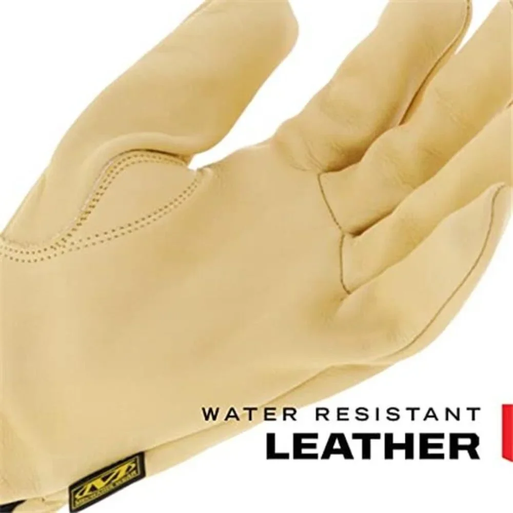 Leather Work Gloves Cowhide Driver Gloves Water Resistant Durable Safety XL